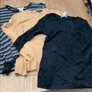 Three long sleeve shirt and sweater!!